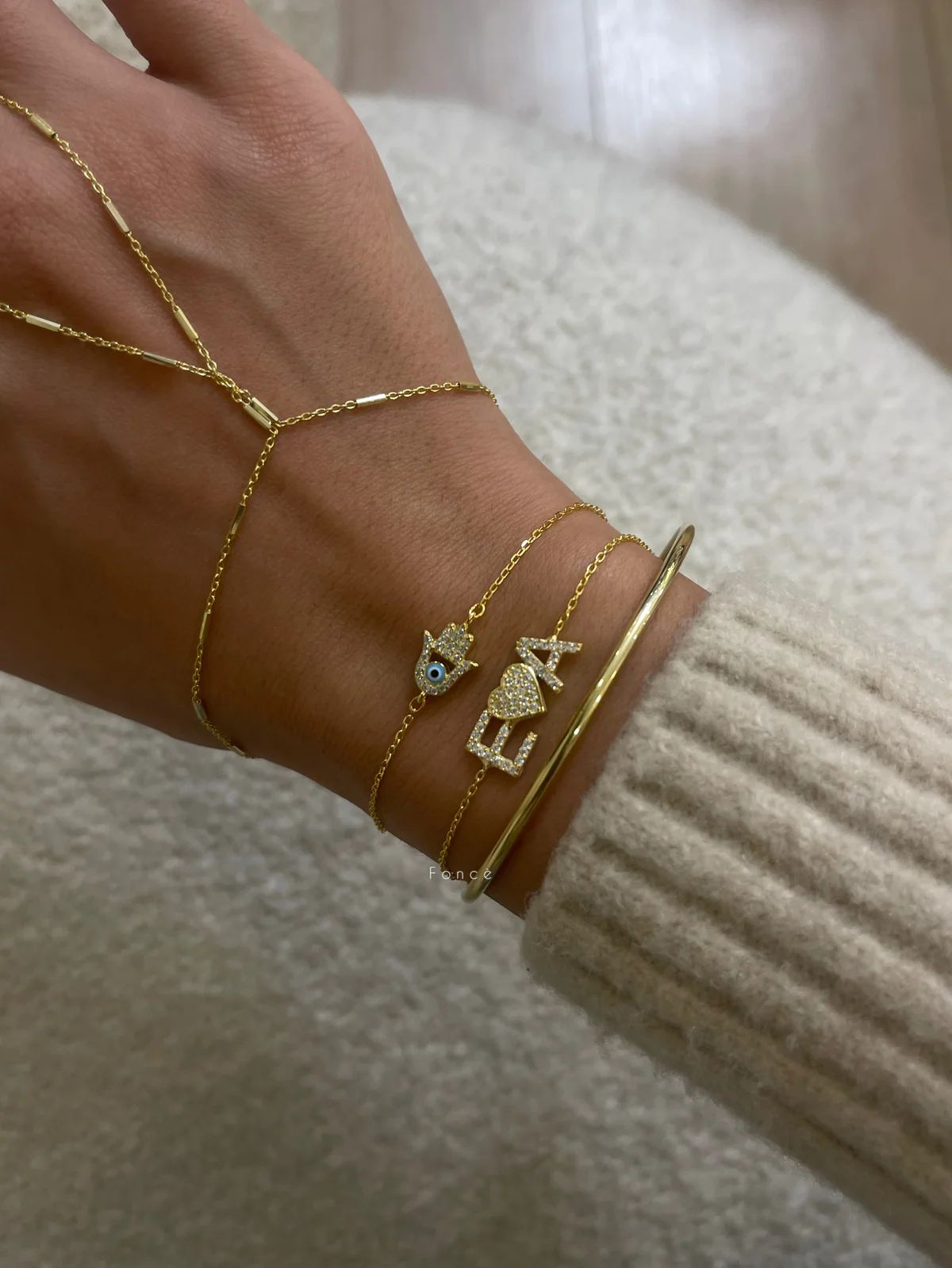 Her own letters bracelet