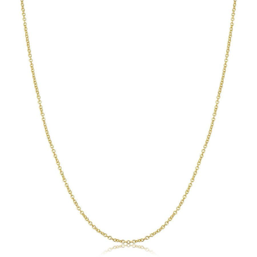Letter necklace with zircon and basic chain