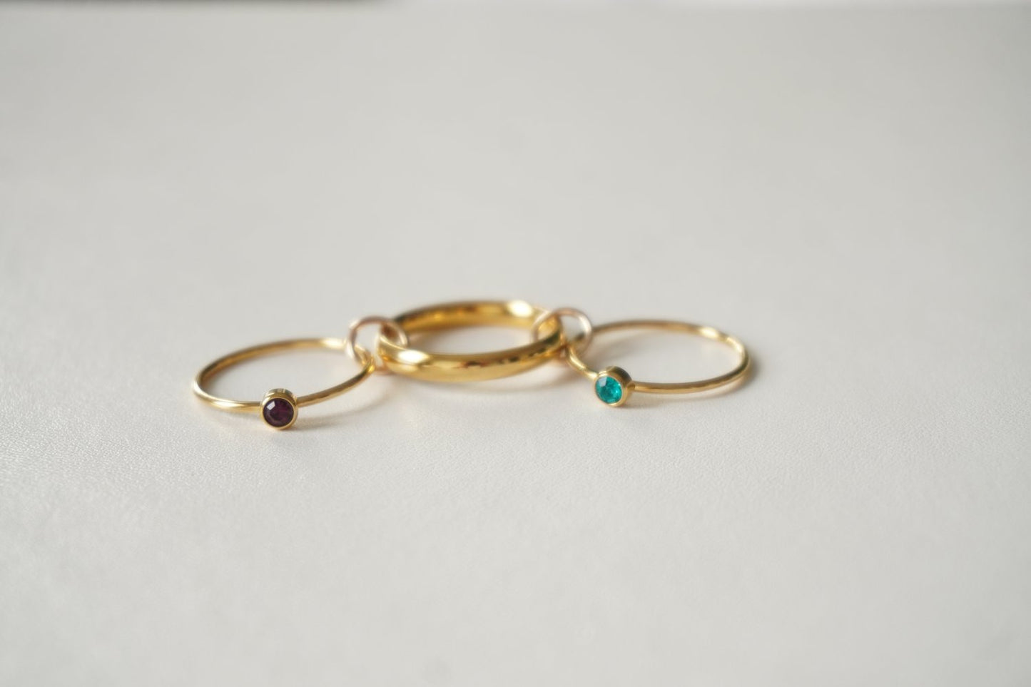 Gem birth stones ring