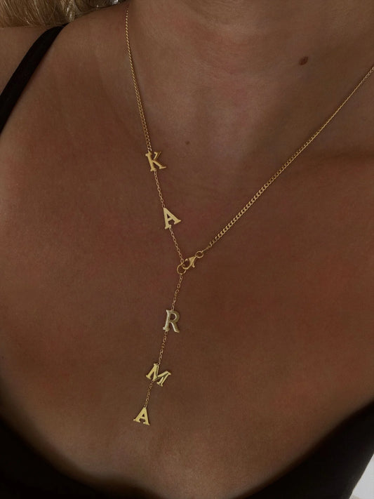 Separated name necklace