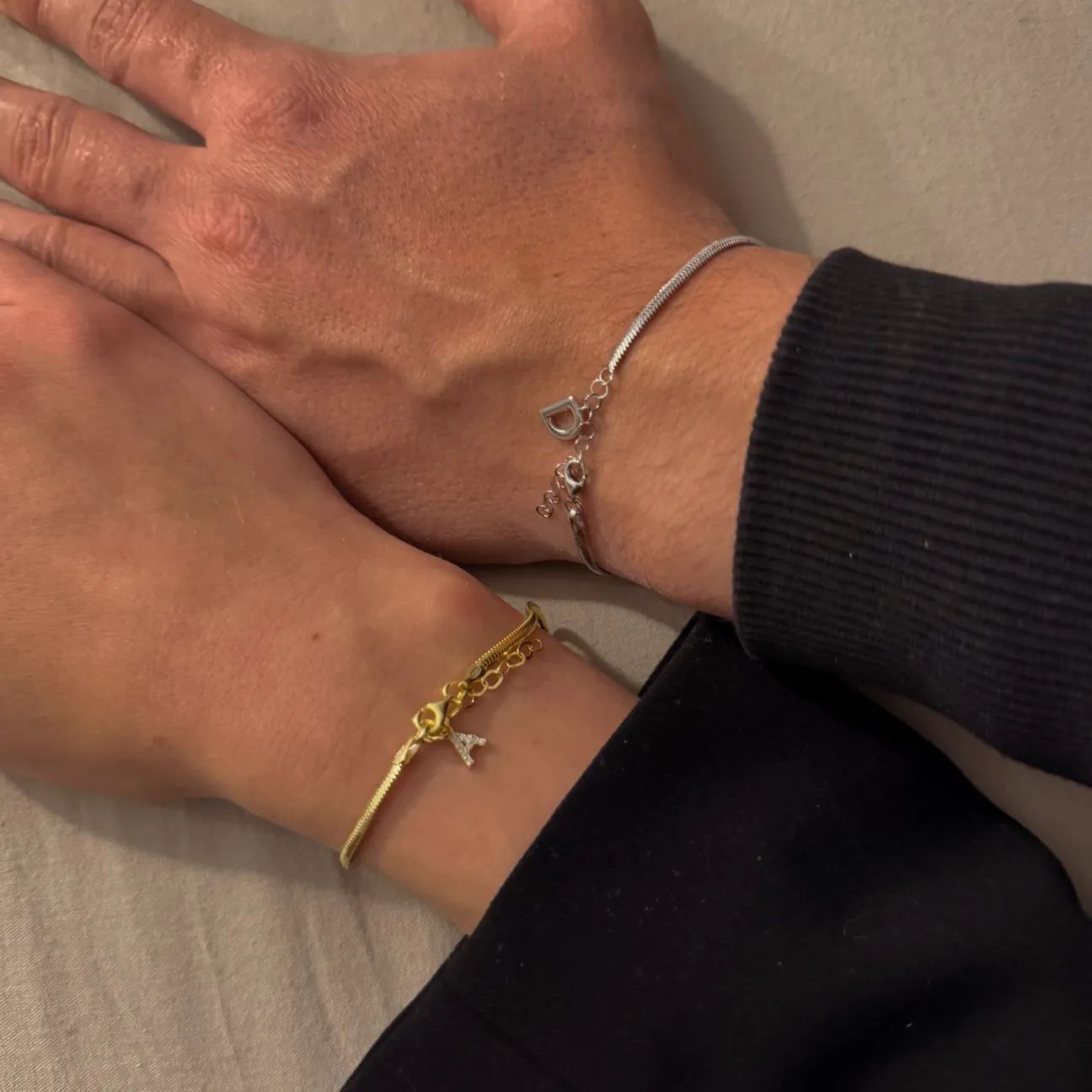 letter couple bracelet